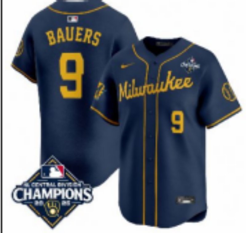Women Milwaukee Brewers #9 Bauers Blue Nike 2026 World Series jersey 102106->women mlb jersey->Women Jersey